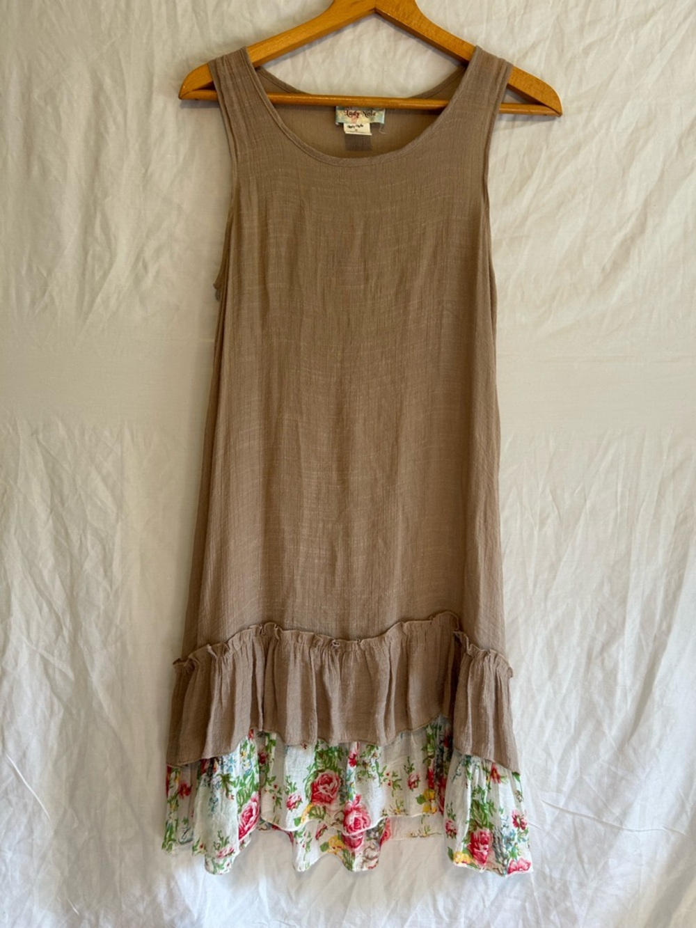 Boho Floral Tiered Ruffle Tunic / Mini Dress - Cottagecore